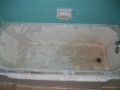 Porcelain tub & tile walls (before)