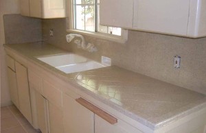 After Speckle Finish (tile kitchen counter)